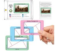 CLPA Mirino Triangolo d'oro: griglie di composizione delle dimensioni di una carta di credito per video, fotografia e arte in 4: 3, 3: 2 e 16: 9
