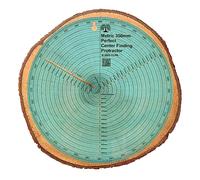 CLPA strumento di ricerca del centro del cerchio da 350 mm chiaramente stampato, goniometro e strumento e bussola per la lavorazione del legno e la tornitura del legno. trova il centro del legno o del