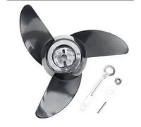 Clphendorine 12V 24V Electric Thruster Propeller, Plastic Outboard Motor Propeller, Thickened 3 - Blade Propeller for 28/36/46 lb Thrusters, Includes Nut Spacer Plug Wrench
