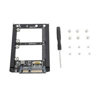Clphendorine Adattatore da Doppio SSD mSATA a SATA III da 2,5 Pollici, Scheda convertitore per SSD SATA a 6 Gbps con alloggiamento in Metallo, Supporto Plug And Play e Hot Swap per unità mSATA