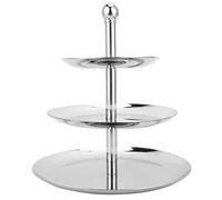 Clphendorine Alzata per torte in acciaio inox, supporto multi-piano per cupcake per la presentazione dei dessert, vassoio da portata antiruggine con base stabile per feste e matrimoni (3 livelli)