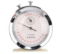 Clphendorine Mechanical Stopwatch Round Dial 0.2s Precision Timer, 60 Second Sports Count Timer for Running Cycling Physics Experiments, Metal Plastic Construction with Large Clear Dial