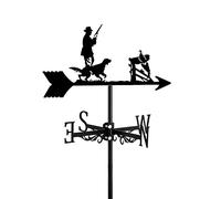 CLSDRHX Vane Cima Acciaio da Cacciatore Inossidabile calare Decorazione Giardino Esterno Indicatore direzione del Adatto Punta di e Fissaggio a Parete, Dog Hunter