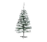 CLSDRZC 2,9 piedi Materiale decorativo natalizio in neve floccata Albero di Natale in PVC, artificiale con base in plastica Facile da montare Albero nudo 100% ignifugo Pini-verde B 0,9 m(2,9 piedi) Il