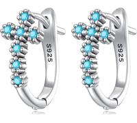 CLSDRZC 925 Sterling Silver Hoop Earrings CZ Small Hoop Earrings