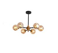 CLSDRZC Adjustable Chandelier Lighting,Luxurious Branch Magic Bean E27 Chandelier,During Lamp Light Fixture for Bar Living Room, Magic Bean Chandelier-Smoke Gray 6 Head