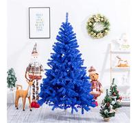 CLSDRZC Albero Artificiale di Halloween Blu con Supporto in Metallo per Feste di Carnevale Decorazioni per Feste Decorazioni per Interni Ed Esterni Facile Montaggio150Cm / 5Ft Giorno della