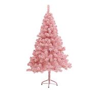 CLSDRZC Albero di Natale Rosa Nudo Albero, pini incernierati floccati Artificiali Materiale Decorazione Natalizia in PVC con Supporto in Metallo Facile da Montare-2,1 m (6,8 Piedi) Il Nuovo