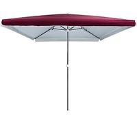 CLSDRZC Beach Umbrella Garden Parasol Square 2x2m Outdoor Market Umbrella - for Terrace/Garden/Balcony/Camping | Height 190 Cm | - Without Base(Red-2x2m)
