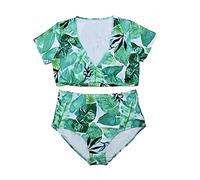 CLSDRZC Bikini Set Floral Print Swimsuit Women Swimwear Big Bathing Suit Femme Plus Size 5XL