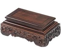 CLSDRZC Bonsai Stand Carved Solid Wood Base Vase Flower Pot Buddha Statue Ornaments Wooden Bracket Base Wooden Pot Base