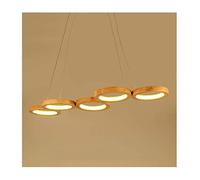 CLSDRZC Chandelier Light Ceiling Lamp Living Room Decor Bedroom Dining Table Hotel Cafe Restaurant LED Fashion Wood Acrylic Light,Stepless Dimming-90cm