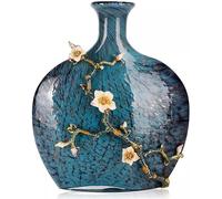 CLSDRZC Chinese Vase, Enamel Color, Living Room, Home, Dining Table Decoration, Foyer, TV Cabinet Decoration