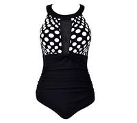 CLSDRZC Costume da Bagno Estivo Stampa Floreale Costume da Bagno ciliegio Senza Schienale Un Pezzo Estate da Bagno