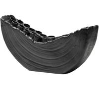 CLSDRZC Creative Flower Vase Resin Vase Ornament Artificial Flower Holder Aesthetic for Office Tabletop Living Room Fireplace, White(Black)