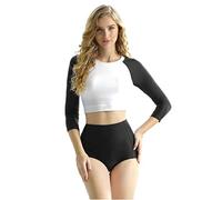 CLSDRZC Dea Set a 2 Pezzi Set Diviso a Maniche Lunghe a Lungo Nuoto ad Alta Vita Fitness Sottile movimenti Spa Bikini