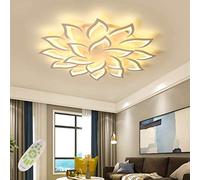 CLSDRZC Dimmable LED Ceiling Light Petal Flowers Chandelier Flush Mount Ceiling Lamp Dining Table Living Room Kitchen Bedroom Made of Metal Acrylic Indoor,18Heads/?120cm/168W