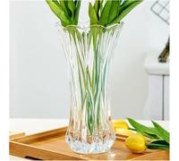 CLSDRZC Flower Vase Aquatic Glass Vase Decoration, Household Kitchen Living Room, Transparent(35cm)