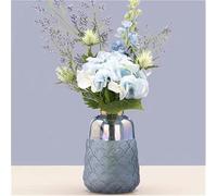 CLSDRZC Flower Vase Light Luxury Creative Scallop Pattern Glass Home Furnishings Living Room Table Dry Flower Arrangement Decoration Decoration Vase(Large)