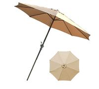 CLSDRZC Garden 7.5' Parasols Double Top Patio Sun Umbrella, Outdoor Yard, Beach Commercial Event Market, Camping, Pool Side Good
