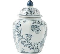 CLSDRZC Ginger Jar Blue And White Porcelain Hand-Painted Vase Living Room Ceramic Ornaments Antique Decoration Pottery(Large)