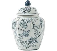 CLSDRZC Ginger Jar Blue And White Porcelain Hand-Painted Vase Living Room Ceramic Ornaments Antique Decoration Pottery(Large)