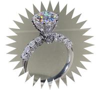 CLSDRZC Girl Products Rings Ring Jewellery Women Men Promise Wedding Crystal Ring Women's Wedding Diamond Ring Gifts