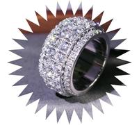 CLSDRZC Girl Products Rings Ring Jewellery Women Men Promise Wedding Hip Hop Ring Street Men's And Women's Trend Super Flash Half Ring Diamond Ring Accessories Index Finger Ring Gifts