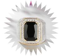 CLSDRZC Girl Products Rings Ring Jewellery Women Men Promise Wedding Zircon Hip Hop Dominant Square Men's Ring Fashion Retro Ring Gifts