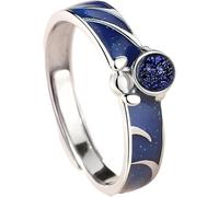 CLSDRZC Girl Products Silver Color Happy Planet Couple Opening Ring Jewelry Long Distance Love Gift J643-N40 Gifts