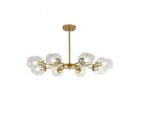 CLSDRZC Gold Black Branch Chandelier Creative Ceiling Light Glass Lampshade Pendant Light Home Decorative Ceiling Lamp for Dining Room Living Room Bedroom-Gold 8 Head
