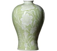 CLSDRZC Green Vase Flower Home Decor for Pampas Grass Decorative Small(Green)