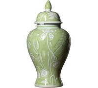 CLSDRZC Green Vase Flower Home Decor for Pampas Grass Decorative Small(Green)