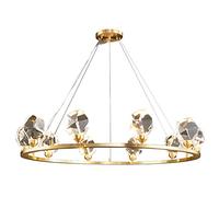 CLSDRZC LED Full Copper Light Luxury Crystal Chandelier,Post- American Atmosphere Creative Chandelier,Living Room Dining Room Bedroom Light- 10
