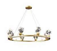 CLSDRZC LED Full Copper Light Luxury Crystal Chandelier,Post- American Atmosphere Creative Chandelier,Living Room Dining Room Bedroom Light- 8