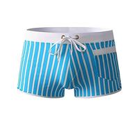 CLSDRZC New Men Swimwear Shorts Quick Dry Sportswear Swimming Trunks Stripe Surf Board Beach Shorts Swimsuits Bathing Suit