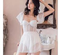 CLSDRZC One Piece Swimsuit Women Swimwear with Push Up Beach Outings Female Fairy Fan White Shaded