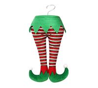 CLSDRZC Ornamento dell'albero di Natale Ornamento Eifs Ciondolo per la Decorazione dell'albero di Natale Gambe di Elfo di Natale in Cotone per L'Albero di Natale Camino Ghirlanda