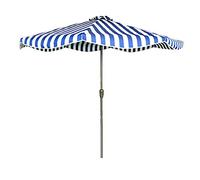 CLSDRZC Parasol,9ft/2.7m Fashion Stripes Garden Table Umbrella with Crank Handle for Outdoors, for/Beach/Pool Umbrellas, UV50+,Anti-Light Rain, 8ribs, Iron