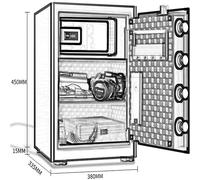 CLSDRZC, Password Elettronica a Prova di Fuoco a Prova di Incendio Smart Multiyer Multiyer File di Home Office File Oro del Gabinetto per Contanti per L'Ufficio di casa (Bianco)