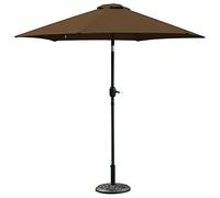 CLSDRZC Patio Umbrella Beach Parasol Round Garden Parasol Umbrella Patio Sun Shade Aluminium Crank Tilt 2.5M Patio Umbrella, Ideal for Park, Beach Side, Garden Pool Patio Umbrella