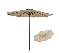 CLSDRZC PCS, Outdoor Shade Tilt Function, 2.7m Garden Sun Parasol with 8 Sturdy Ribs, Wine Red, Dark Green, Beige, Khaki, for Beach, Pool, Patio Umbrella