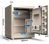 CLSDRZC Protezione ignifuga Impermeabile per la casa Elettronica Digitale per la casa con Allarme Medio per Ufficio Impronta Digitale antifurto per Uso in Contanti in Ufficio a casa (Grigio 3