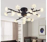 CLSDRZC Quality Goods G4*18 LED Ceiling Light 70cm Chandelier Personality Creative Restaurant Elegant Atmosphere Living Room Bedroom Iron Glass, Warm Light 3400K Boutique Light up Life