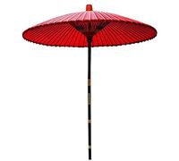 CLSDRZC Red Patio Parasol, Classic Oil Paper Hand-Made Garden Umbrella, Suitable for Shopping Malls, Courtyards, Wedding Photography, Without Base，2m/6.6ft