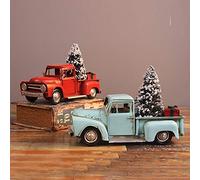 CLSDRZC Regalo per L'Albero di Natale Fatto a Mano in Metallo Modello di Camion APC Ornamenti Artigianali Europei Regalo per la Decorazione della casa 24X10X17 cm