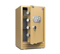 CLSDRZC S Blocco del codice Meccanico, Armadio di stoccaggio antincendio e antifurto, File Segreto per Ufficio Hotel, in Acciaio Pesante, 60x39x32cm (Oro)