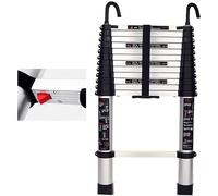 CLSDRZC Scala telescopica per la casa con Ganci, Scala telescopica per carichi Pesanti per soppalco sul Tetto Fai-da-Te, carico 330 libbre