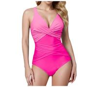 CLSDRZC Shaping Women's One Piece Swimsuit, Sexy Slim Fit Swimsuit, Swimsuits, Beach Swimsuits, Comfortable Surf Suit, Padded, Tummy Control for Women, Summer, Beach, Holiday