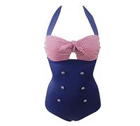 CLSDRZC Signori da Bagno in Pizzo in Costume da Bagno in Bikini Costume da Bagno Estate Allacciata su Un Costume da Bagno con Un Pezzo